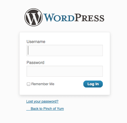 wordpress login